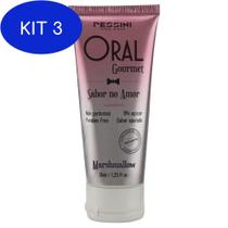 Kit 3 Gel Para Sexo Oral Gourmet Gel Comestível Marshmallow - Pessini