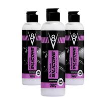 Kit 3 Gel Perfumado de Silicone Limpeza Automotiva 230g V8