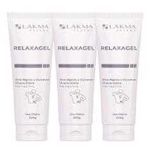 Kit 3 Gel Relaxante Relaxagel Alívio de Dores Musculares Pernas Costas Lakma 200g Kit 3 Gel Relaxante Relaxagel Alívio de Dores Musculares Pernas Costas Lakma 200g