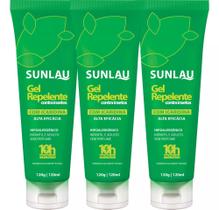 Kit 3 Gel Repelente Com Icaridina 10h Contra Insetos Sunlau 120g