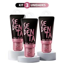 Kit 3 Gel Sedenta Por Oral Vibra Beijável Sabor Pirulito Sem Açúcar