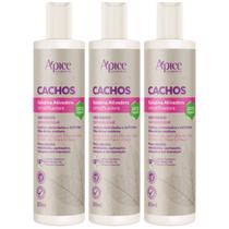 Kit 3 Gelatina Apice Ativadora De Cachos Umidificadora Cabelos Cacheados Profissional 300ml