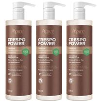 Kit 3 Gelatina Ativadora Apse Apice Crespo Power Umidificadora Cabelo Profissional Vegano 500ml