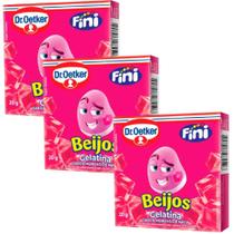 Kit 3 Gelatina Fini Beijos Dr. Oetker 20gr Kit 3 Gelatina Fini Beijos Dr. Oetker 20gr