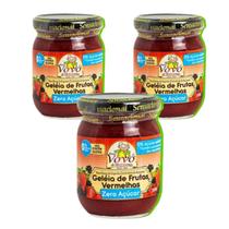 Kit 3 geleia de frutas vermelhas zero acucar 200g doces vovó Kit 3 geleia de frutas vermelhas zero acucar 200g doces vovó