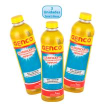 Kit 3 Genco Genfloc Clarificante Decantador Auxiliar de Filtração Produto Para Piscinas