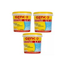 Kit 3 Genco Ph Cloro Água Piscina 2,5kg Kit 3 Genco Ph Cloro Água Piscina 2,5kg