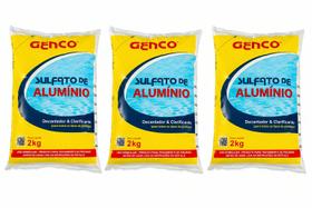 Kit 3 Genco Sulfato de Alumínio 2kg Decantador De Sujeiras para Piscinas Kit 3 Genco Sulfato de Alumínio 2kg Decantador De Sujeiras para Piscinas