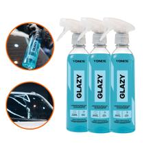 Kit 3 Glazy Limpa Vidros 4 em 1 Vonixx Reduz Atrito Proteção