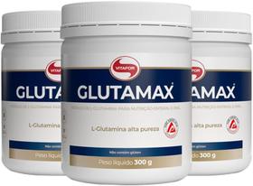 Kit 3 Glutamina Glutamax em pó vitafor 300g