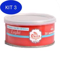 Kit 3 Goiabada Cascao Cremosa Light Tia Carla 400G