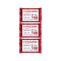 Kit 3 goiabada zero de fruta fresca sem gluten 20g comoamo