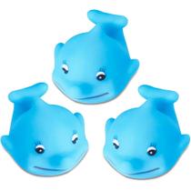Kit 3 Golfinhos de Borracha Para Banho Piscina Bebê Infantil