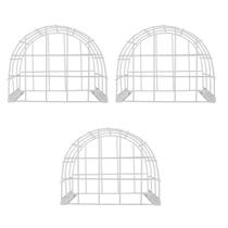 Kit 3 Grade Câmera Redonda Gaiola Segurança Branca E Preta