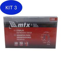 Kit 3 Grampos 16Mm Para Grampeador Pneumático 576609 Mtx