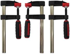 Kit 3 Grampos P/ Carpinteiro Tipo Sargento 150x50x210mm Onetools