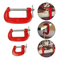 Kit 3 Grampos Sargento Tipo C 1, 2 e 3 Polegadas Marcenaria Aço Leve Reforçado Ferro