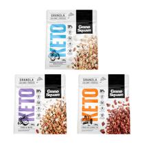 KIT 3 Granolas GranoSquare Linha KETO 200g KIT 3 Granolas GranoSquare Linha KETO 200g