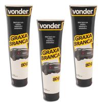 Kit 3 Graxa Branca Vonder 80g Alta Resistência e Proteção
