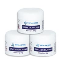 Kit 3 Graxa Silicone Dielétrica Implastec Lubrificantes Especiais IGS200 50g Para Equipamentos De Laboratório