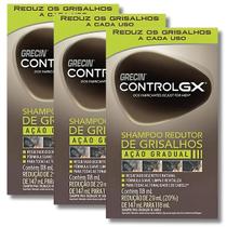 Kit 3 Grecin Control GX Shampoo Para Homens 118ml Cada Reduz Gradualmente Cabelos Brancos Grisalhos Escurece Fios Visivelmente Uso Diário Seguro Kit 3 Grecin Control GX Shampoo Para Homens 118ml Cada Reduz Gradualmente Cabelos Brancos Grisalhos Escurece Fios Visivelmente Uso Diário Seguro