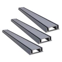 Kit 3 Grelha Linear Invisível Oculta 100x8cm Alumínio Cinza GDA Kit 3 Grelha Linear Invisível Oculta 100x8cm Alumínio Cinza GDA