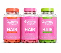 Kit 3 Gummy Hair Sabores Tutti, Melancia e Maça Verde SABOR:FRUTAS Kit 3 Gummy Hair Sabores Tutti, Melancia e Maça Verde SABOR:FRUTAS