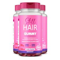 Kit 3 Gummy Hair Still Sabor Morango Unilife 30 gomas