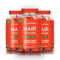Kit 3 Gummy Hair - Vitamina Para Cabelos E Unhas Em Goma