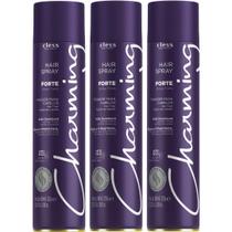 Kit 3 Hair Spray Charming Cless Forte Laque Jato Seco D-Pantenol Fixador Acao Duradoura 400ml Kit 3 Hair Spray Charming Cless Forte Laque Jato Seco D-Pantenol Fixador Acao Duradoura 400ml