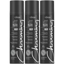 Kit 3 Hair Spray Charming Cless Forte Laque Jato Seco D-Pantenol Fixador Cabelo Acao Duradoura 150ml Kit 3 Hair Spray Charming Cless Forte Laque Jato Seco D-Pantenol Fixador Cabelo Acao Duradoura 150ml