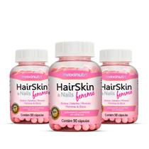 Kit 3 HairSkin Femme Biotina e Minerais 90 Caps Maxinutri
