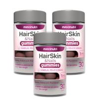 Kit 3 HairSkin Gummies 30 Gomas Maxinutri Kit 3 HairSkin Gummies 30 Gomas Maxinutri