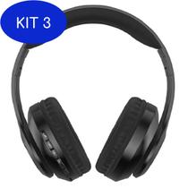 Kit 3 Headset Fone De Ouvido Dobrável Bluetooth 5.0 P68
