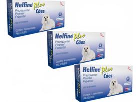Kit 3 Helfine Plus Para Cães Vermífugo Agener União
