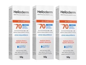 Kit 3 Helioderm Facial Fps 70 Oil Free 50g 3 Em 1
