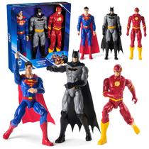 Kit 3 Heróis DC Batman Superman Aquaman Ou Flash Bonecos Articulados 30 Cm Liga Da Justiça Kit 3 Heróis DC Batman Superman Aquaman Ou Flash Bonecos Articulados 30 Cm Liga Da Justiça