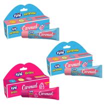 Kit 3 Hidratante Labial Carmed Fini 2 Dentadura e 1 Beijos