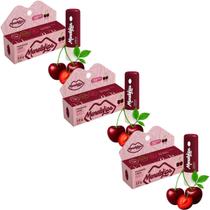 Kit 3 Hidratante Labial Cereja 3.6g MenelaLips Kit 3 Hidratante Labial Cereja 3.6g MenelaLips