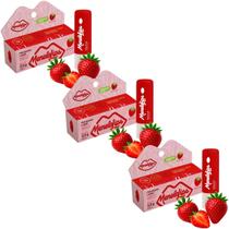 Kit 3 Hidratante Labial Morango 3.6g MenelaLips