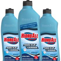Kit 3 Hidroall Redutor de Ph e Alcalinidade 1 Litro Para Piscina Regulador Baixar Ph Tratamento Corretivo Kit 3 Hidroall Redutor de Ph e Alcalinidade 1 Litro Para Piscina Regulador Baixar Ph Tratamento Corretivo