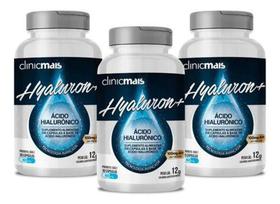 Kit 3 Hyaluron+ Ácido Hialurônico 30 Cápsulas Chá Mais - Clinicmais