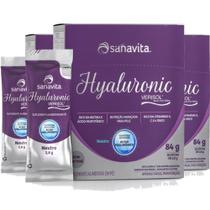 Kit 3 Hyaluronic ácido hialurônico com colágeno verisol da Sanavita 30 sachês