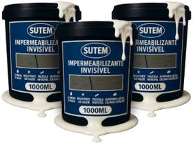 Kit 3 Impermeabilizante Agente Transparente 500m Ou 1L Parede Piscina Telhado Impermeável Invisível