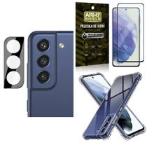 Kit 3 in 1 Galaxy S21 FE Película de Câmera + Película 3D + Capinha Transparente - Armyshield