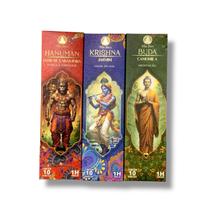 Kit 3 Incensos Vila Zen Deuses Hindus Meditação