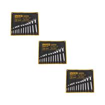 Kit 3 ingco jogo de chaves combinadas 6-24mm 12 peças com bolsa Kit 3 ingco jogo de chaves combinadas 6-24mm 12 peças com bolsa