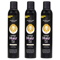 Kit 3 Instant Hair Plus 300ml Maquiagem Para Calvície