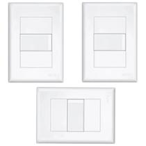 Kit 3 Interruptor Paralelo 3way 4x2 Branco Evidence 2897 Kit 3 Interruptor Paralelo 3way 4x2 Branco Evidence 2897