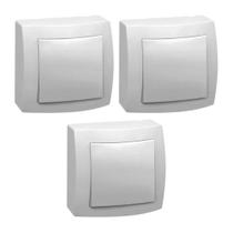 Kit 3 Interruptor Paralelo De Sobrepor 10a Sistemax 675001 Legrand